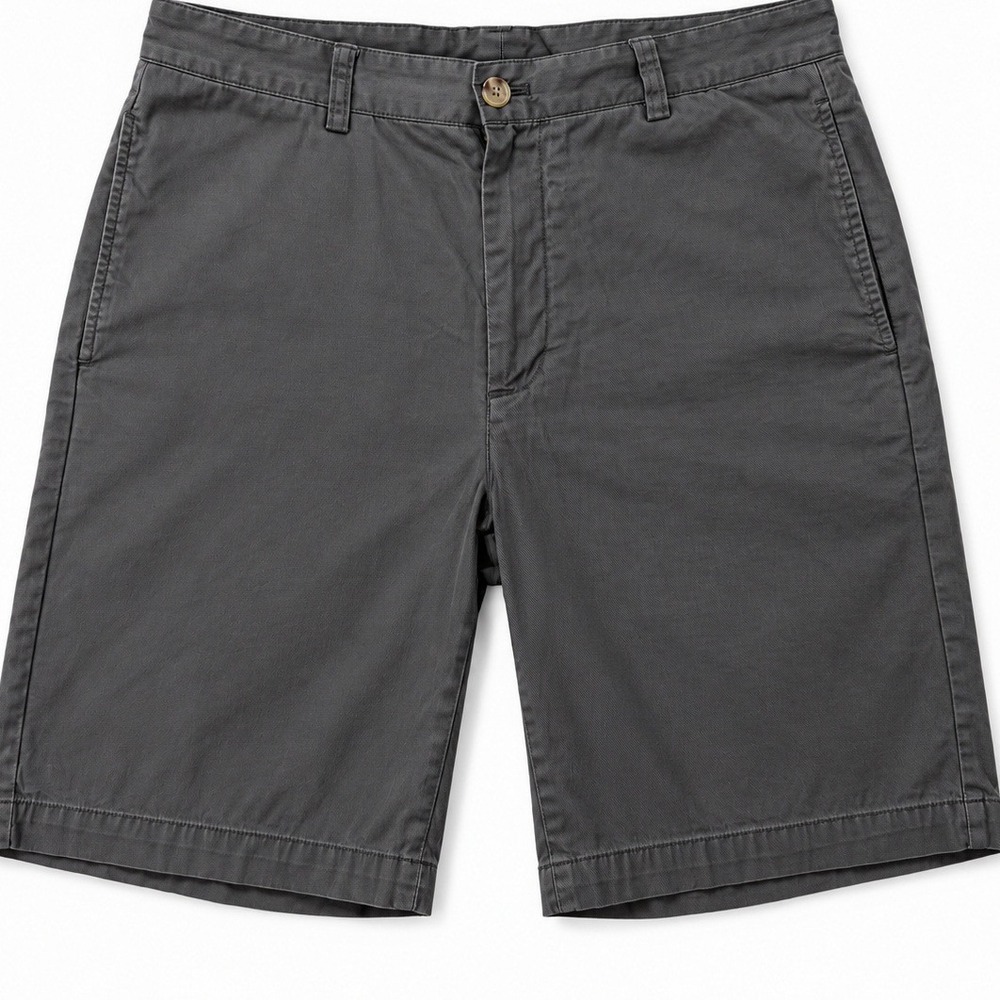 Vineyard Vines Breaker Shorts Mens 32 Gray Chino Cotton Twill Casual 9 Inseam